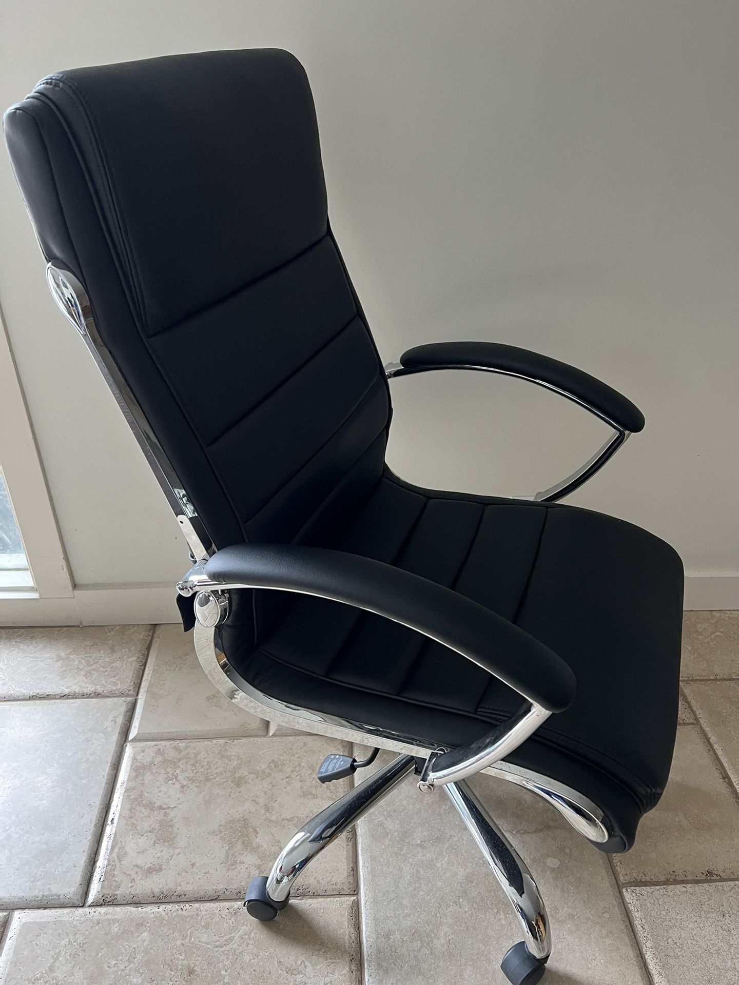Desk chairs for office/home Black Chrome Accents Excellent condition,All Products : American Fashion Style Bags On Sale