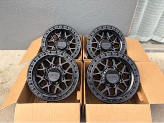 17” INCH KMC KM549 GRS MATTE BLACK FINISH OFF ROAD STYLE WHEELS/RIMS 8x180 CHEVY GMC 2500 TRUCKS