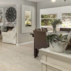 Oversized White Ornate Mirror