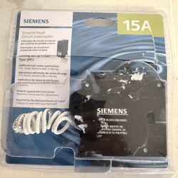 Siemens 15 Amp Single Pole Type QPF2 GFCI Circuit Breaker