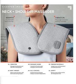  Sharper Image Heated Neck and Shoulder Massager for