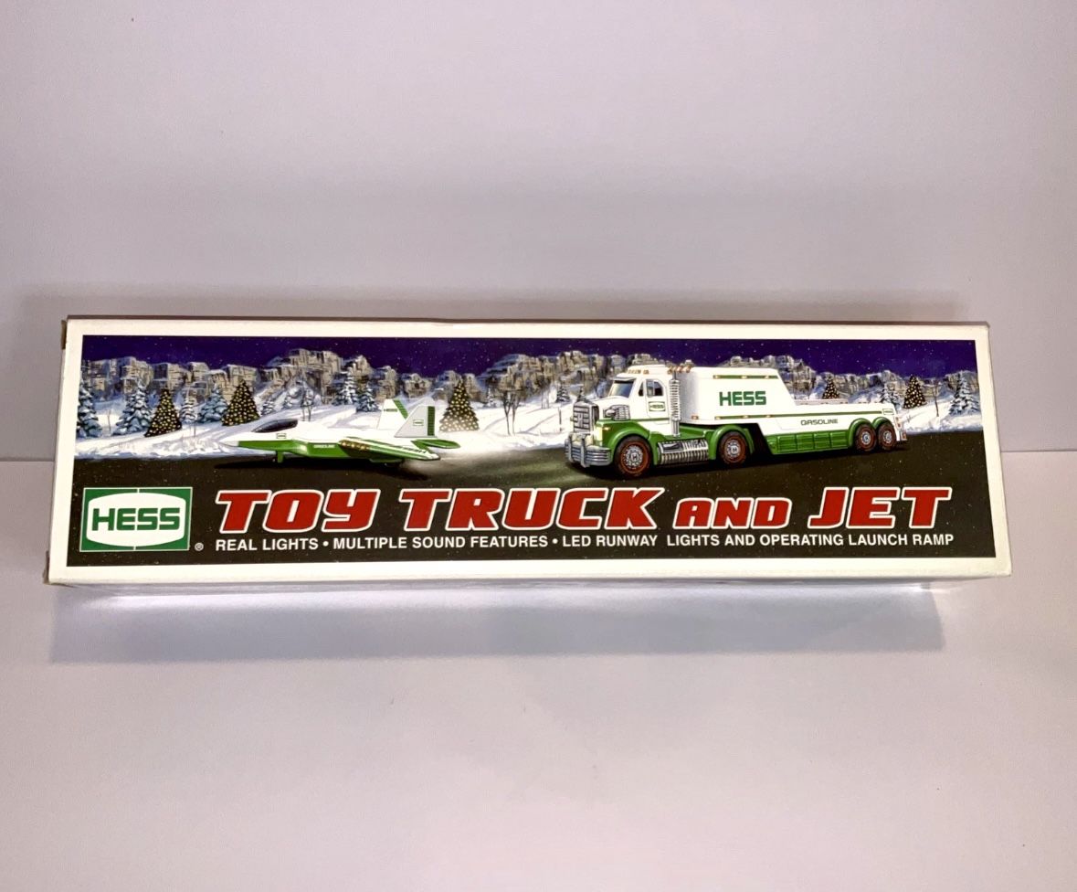 New HESS 2010 Toy Truck And Jet Lights Sounds Launch Ramp