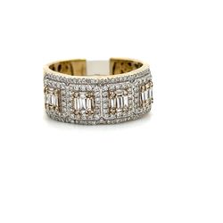 10kt Gold Diamond Mens Ring 4 Clusters 1 Ctw 143906 1