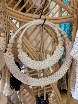 Boho Shell Bead Hoop Wall Hanging