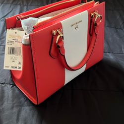 Red And White Micheal Kors Handbag 