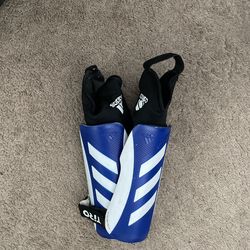 Blue Adidas Large Youth Tiro Match Shin Guard