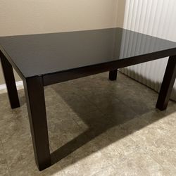 Black Glass Dining Table 60"x40"
