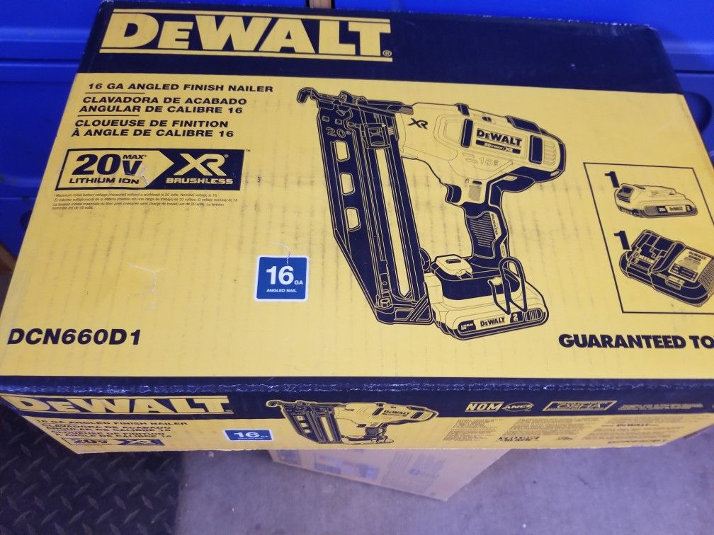 Dewalt 20v 16g Finish Nailer Kit $280 Firm