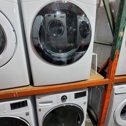 New LG Front Load Washer And Stackable Gas Dryer Set 