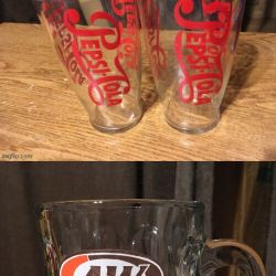 Lot Of 16 Coca-Cola Enjoy Coke Glasses Pepsi-Cola 7UP The Uncola A&W Root Beer Glasses