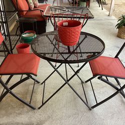 Bistro. Two Chairs And A Wrought Iron Table $125 