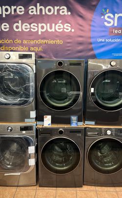 LG 5.0 Cu.Ft. Front Load Washer and 7.4 Cu.Ft. Gas Dryer