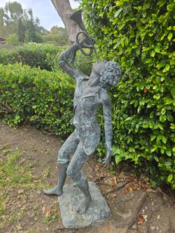 Bronze garden statue