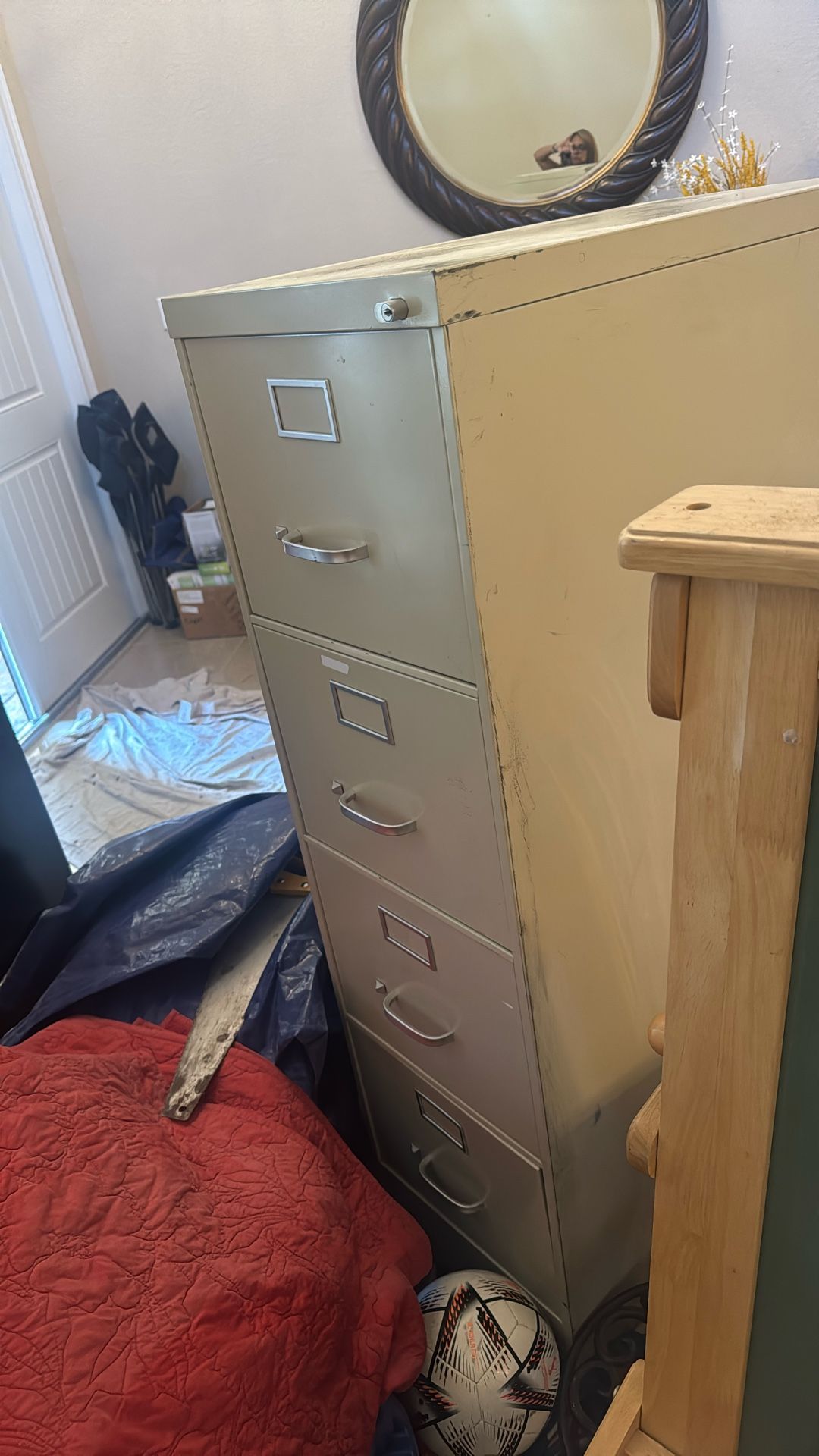 Four drawer file cabinet