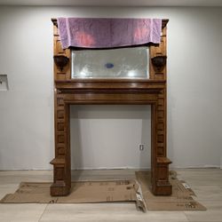 Antique Mantel And Fireplace Surround