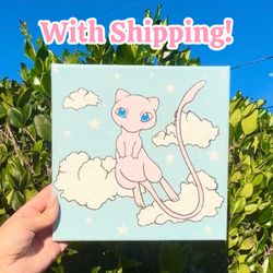 Mew Pokémon Painting (Hand-made)