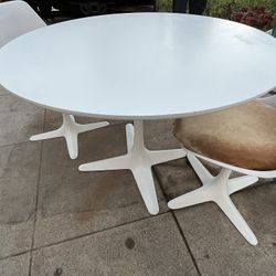Modern Round Dining Table + 2 Chairs