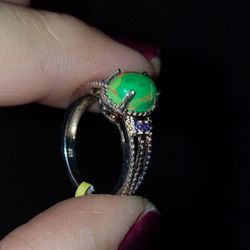 Mojave green turquoise purple Zirconia.