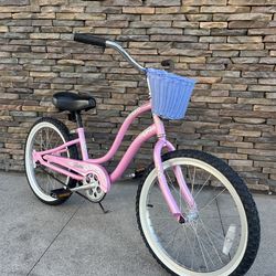Electra “ Hawaii “ KIDS 20 inch Beach Cruiser w/ Basket Bubblegum Pink