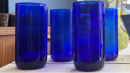 Set of 4 Cobalt Blue Glasses