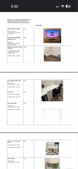 MOVING SALE - furniture and appliances