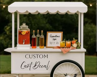 Custom Made Wooden Cart with Removable Shade 