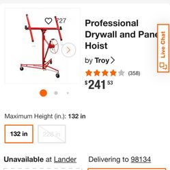 Drywall Haul master 150LB Drywall Panel Hoist