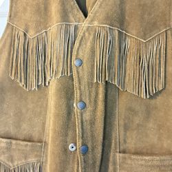 Vintage Suede Fringe Vest