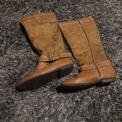 Brown Suede Leather Boots Size 7