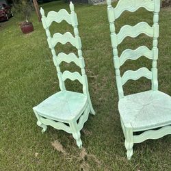 Pair Of High back Chairs 