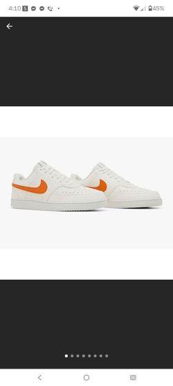 Nike Low-Top  court vision Sneakers White Orange Swoosh