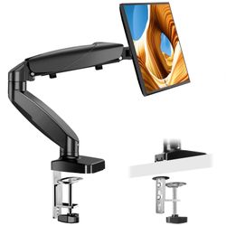 Sweetcrispy Single Monitor Mount For Ultra Wide 15 To 27 Inch Screen, Fully Adjustable Gas Spring Mo