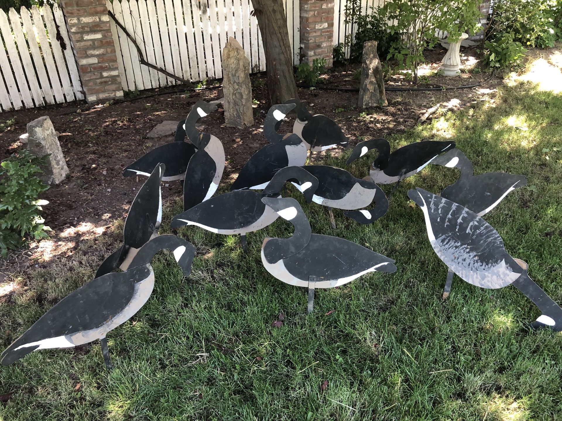 Geese Goose Canadian Decoys Garden Folk Art Decor Chalkboard Inside or Out