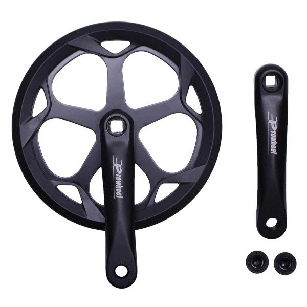 PROWHEEL 170mm Bike Crankset,48T Steel Chainring And Replacement Chain Guard For E-Bike
