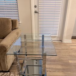 Glass Side Table 