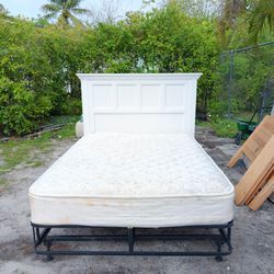 Full Size Bed Frame With Mattress And Box Springs 