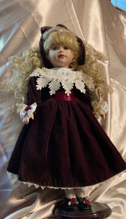 16 inch brass key collection porcelain doll