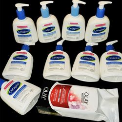 Cetaphil For Gentle Skin and Daily Facial Cleanser(9 Bottles And 1 Free Okay Wipes)