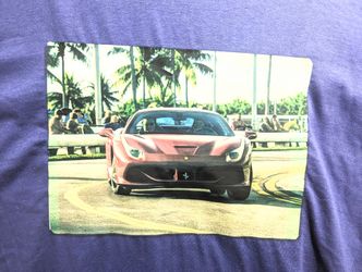 Ferrari Pic On Cotton T Shirt