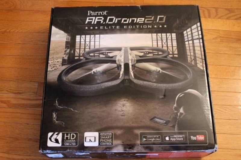 Parrot AR Drone 2.0 Sand EE Elite Edition w HD Camera Flying w Extras
