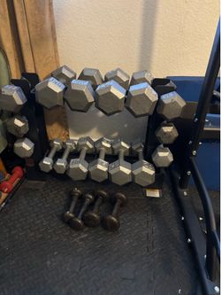 Dumbbells set 5-25 & Rack.View the description below regarding the prices.