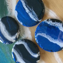Pretty Ocean Resin Coasters Food Safe Resin 