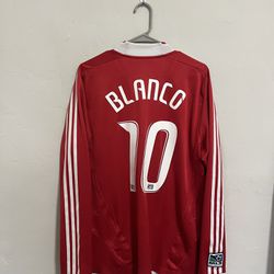 Chicago Fire 2008-09 Home Blanco Jersey Large 