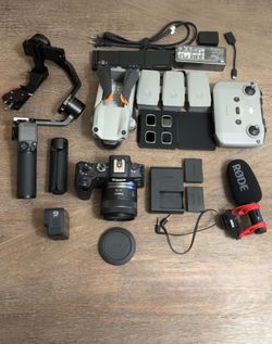 Canon EOS R8 | DJI Air 2S Fly More Combo | DJI RS 3 Mini gimbal | GoPro 9