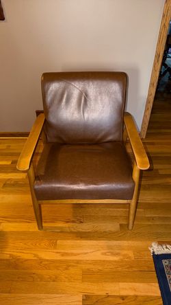 Mid-Century Wood Frame Accent Chair
