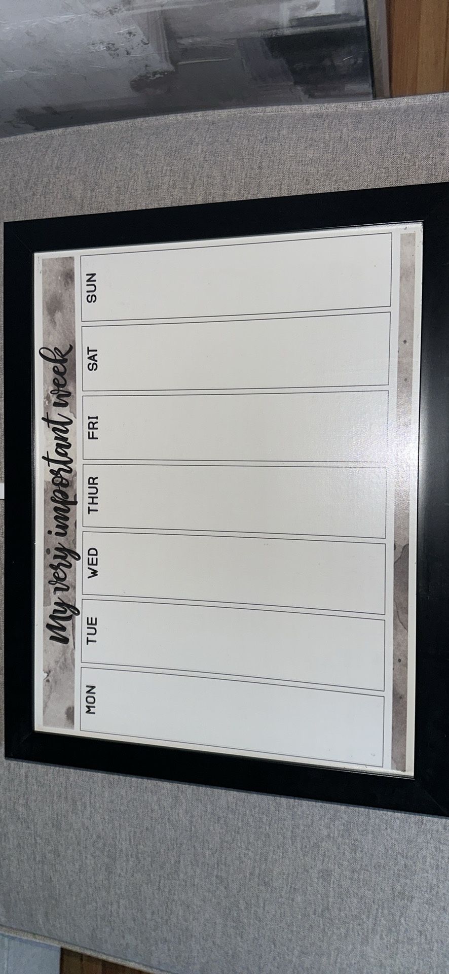Dry erase Daily Task Board