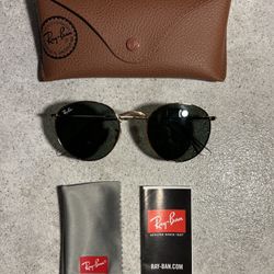 Ray Ban Sunglasses Round Metal RB3447 001 50-21