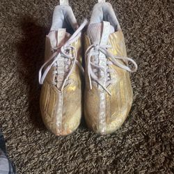 Addias Football Cleats White And Gold