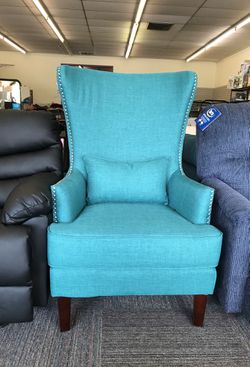 Wingback Accent Chair in Green