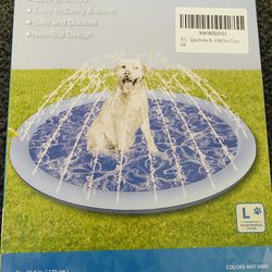 New In Box Pet Dog Sprinkler Pool Kid Sprinkler Pad 66 In Small Medium Or Large Dog 